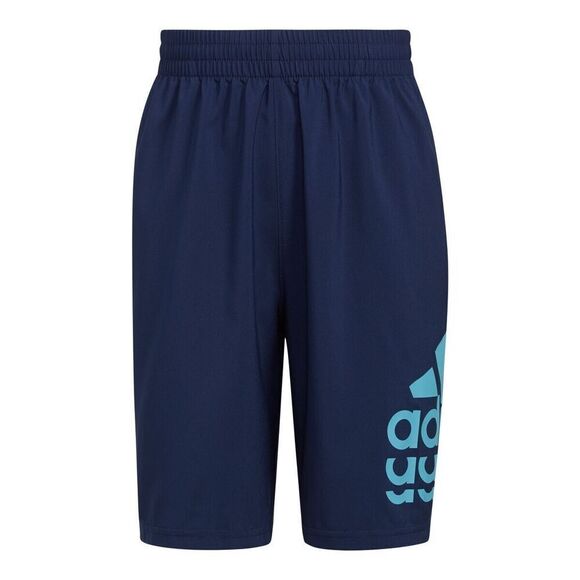 Adidas Big Boys Aeroready Woven Shorts Essentials Elastic Waistband Navy Small - Picture 1 of 6
